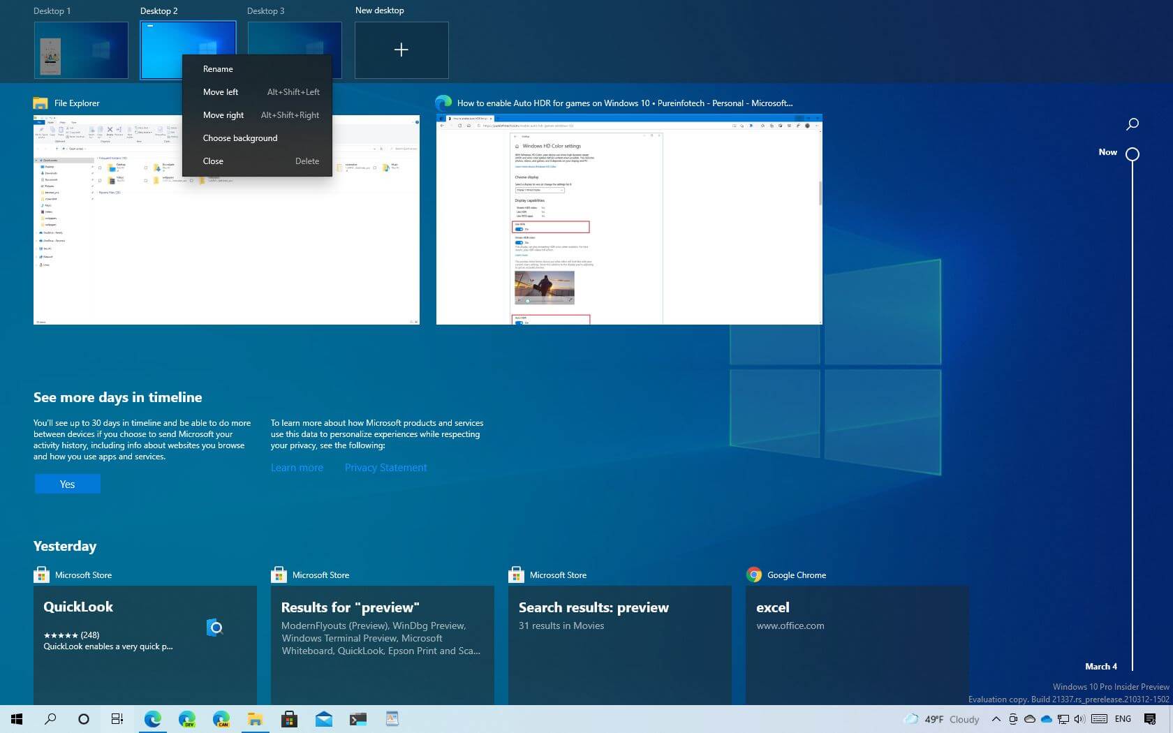 How To Change Order Of Virtual Desktops On Windows 10 Pureinfotech