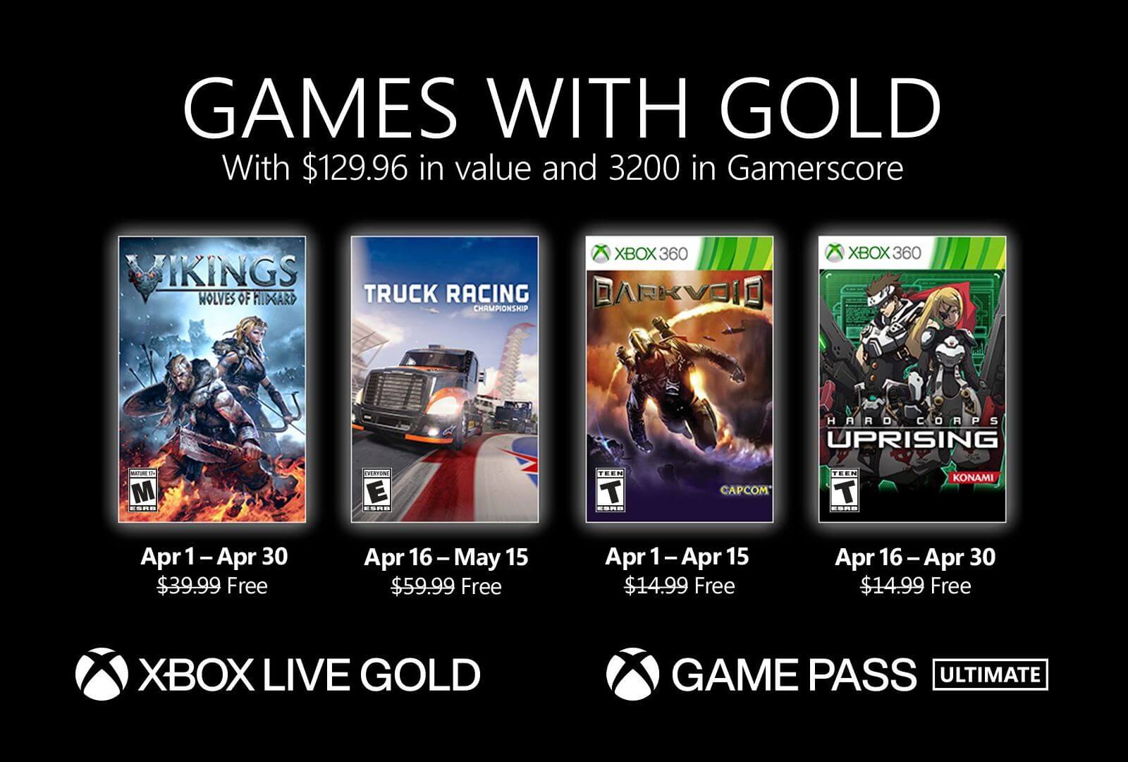 Xbox Games with Gold for April 2021 - Pureinfotech