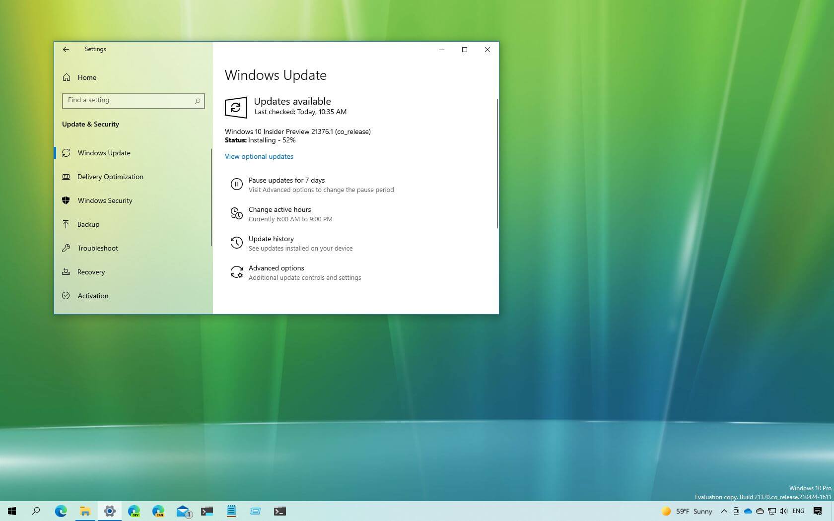 Windows 10 Build 21376 Outs In The Dev Channel Pureinfotech