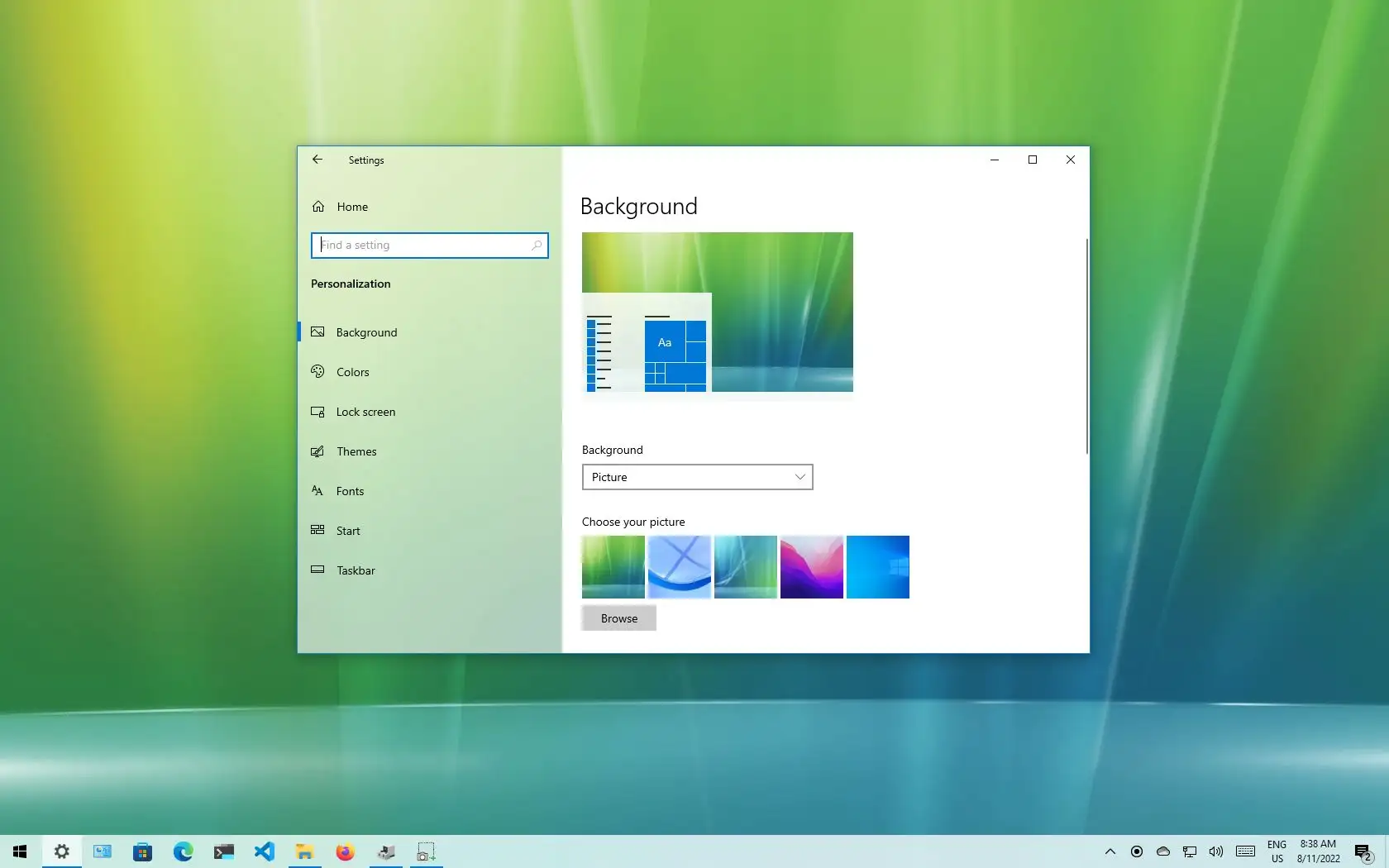 How to change background image on Windows 10 - Pureinfotech