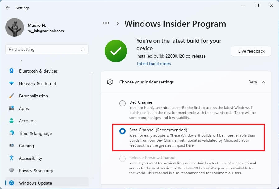 How To Change To Beta From Dev Channel On Windows 11 - Pureinfotech