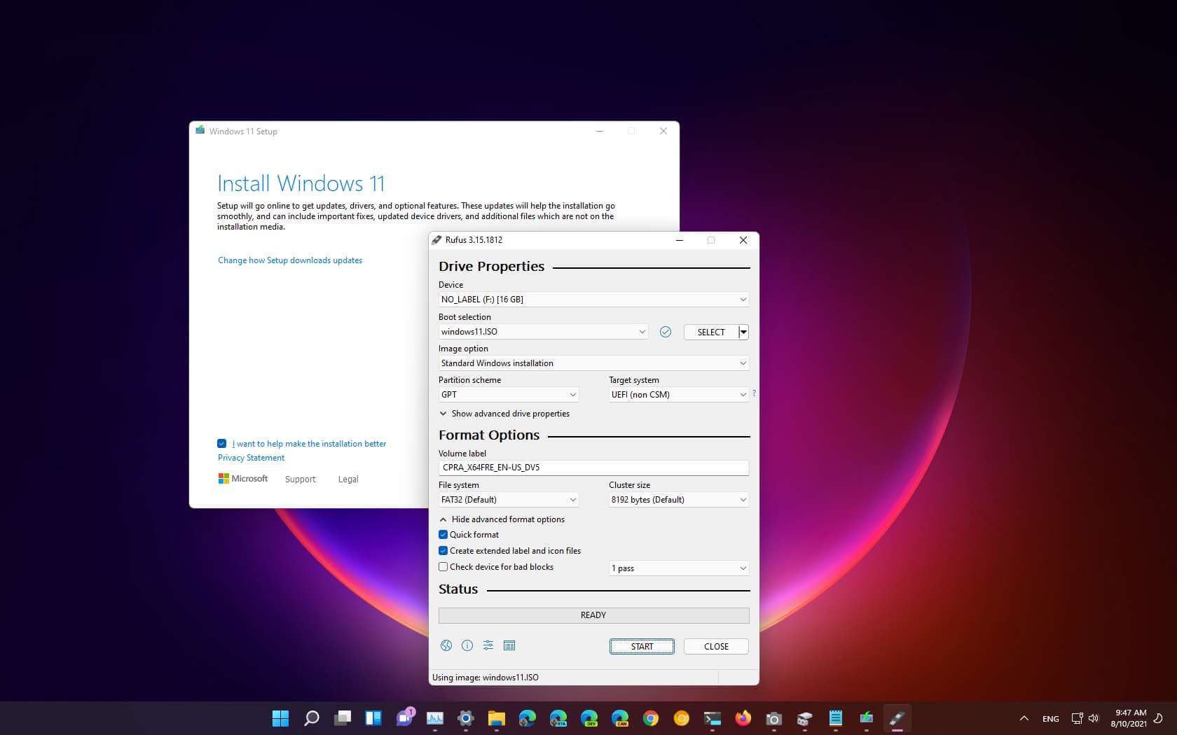 install windows 11 from usb