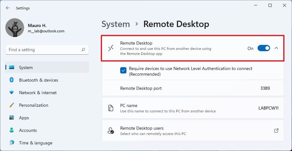 How To Enable Remote Desktop On Windows 11 - Pureinfotech