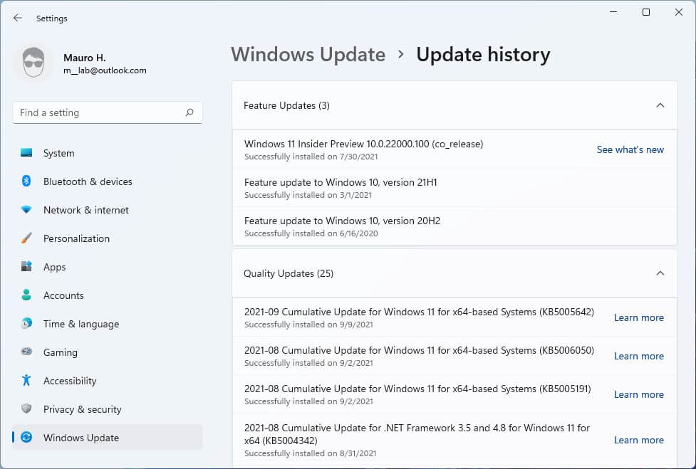 How To View Update History On Windows 11 - Pureinfotech