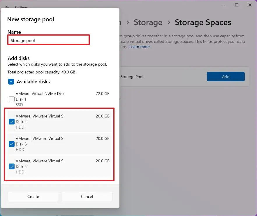 How to create pool on Storage Spaces for Windows 11 Pureinfotech