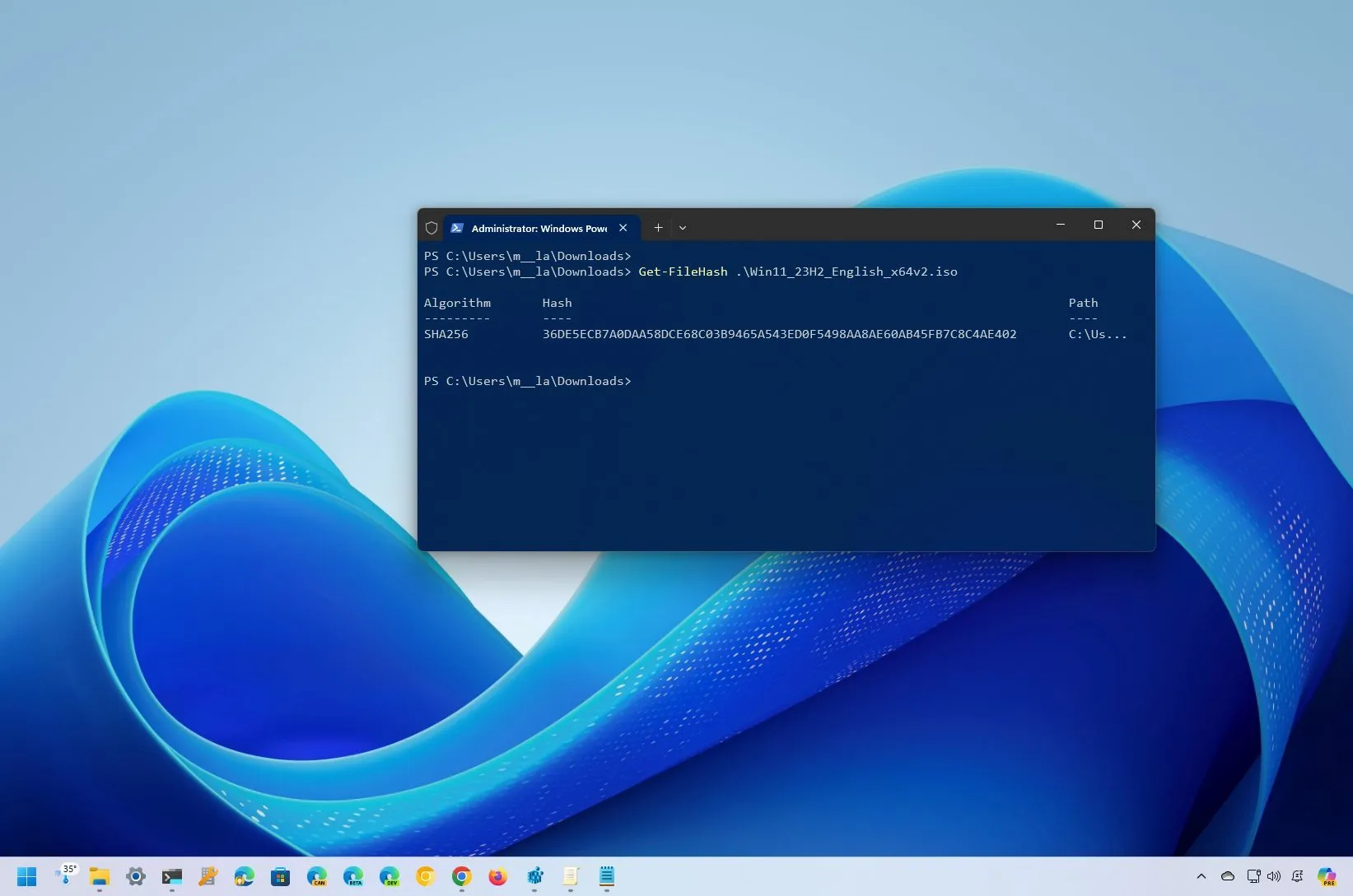 How to verify Windows 11 ISO file authenticity with PowerShell - Pureinfotech