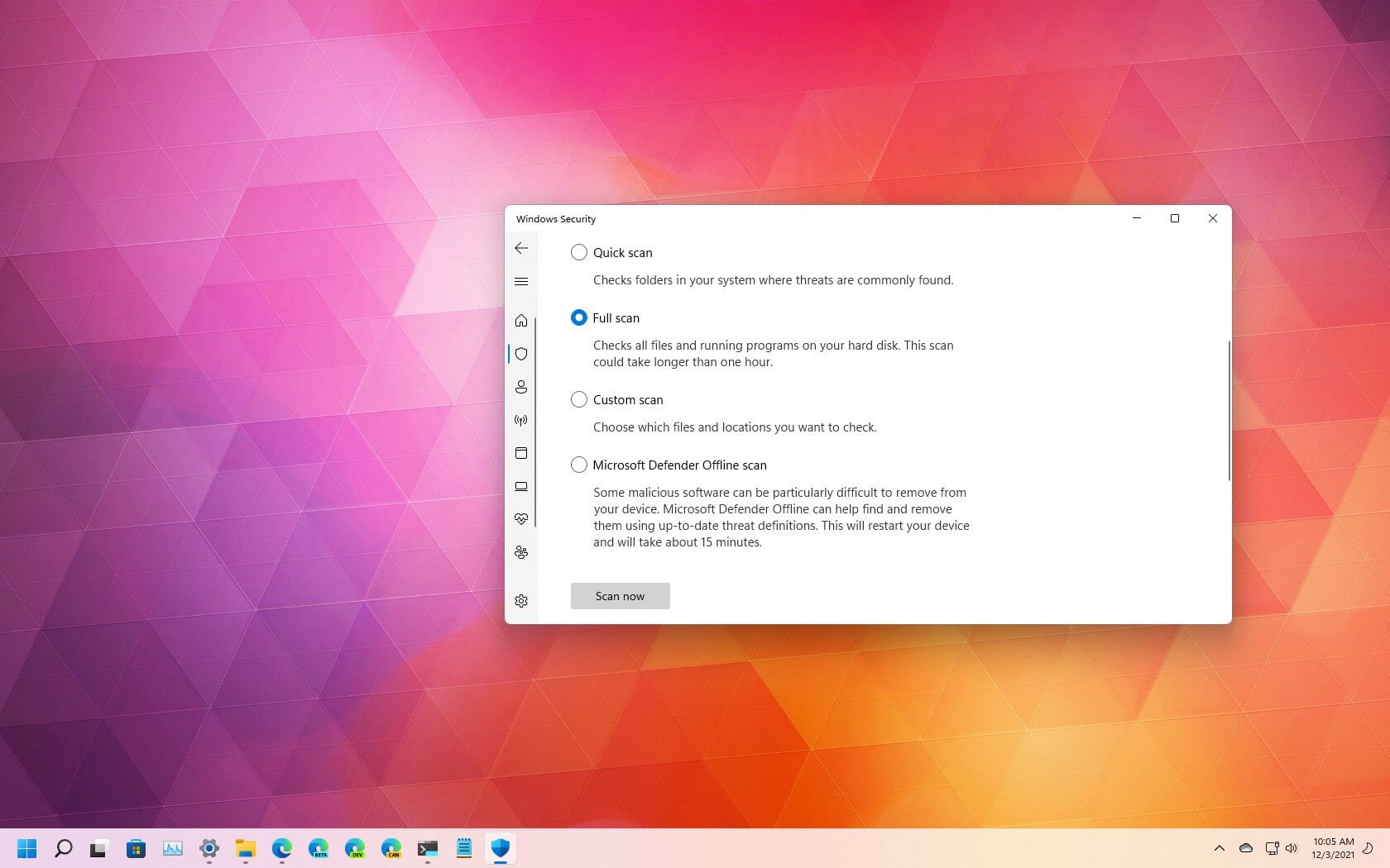 How to run Microsoft Defender full virus scan on Windows 11 - Pureinfotech