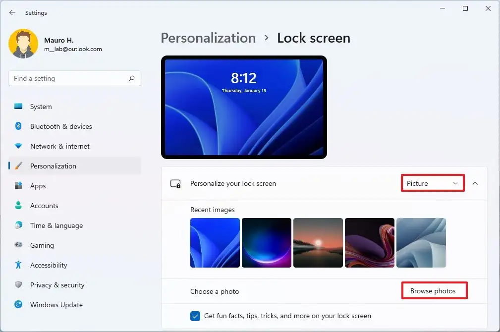 How To Change Lock Screen Wallpaper On Windows 11 Pureinfotech How To Change Lock Screen Wallpaper On Windows 11 Pureinfotech