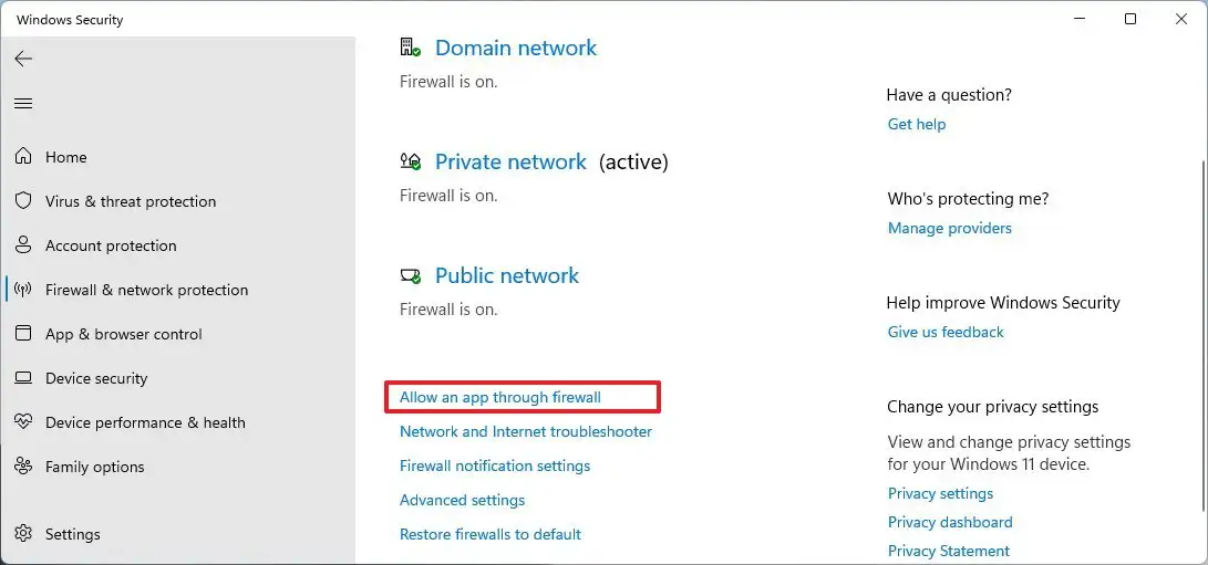 How To Allow Apps Through Firewall On Windows 11 - Pureinfotech