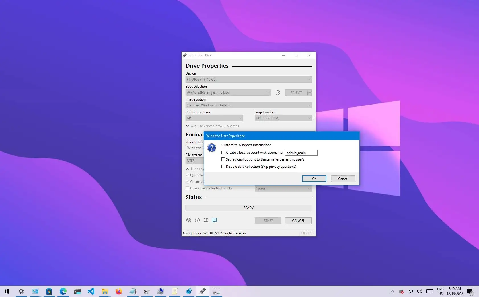 How to Windows 10 ISO onto USB drive with Rufus Pureinfotech