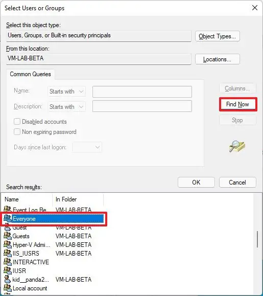 Select share files group