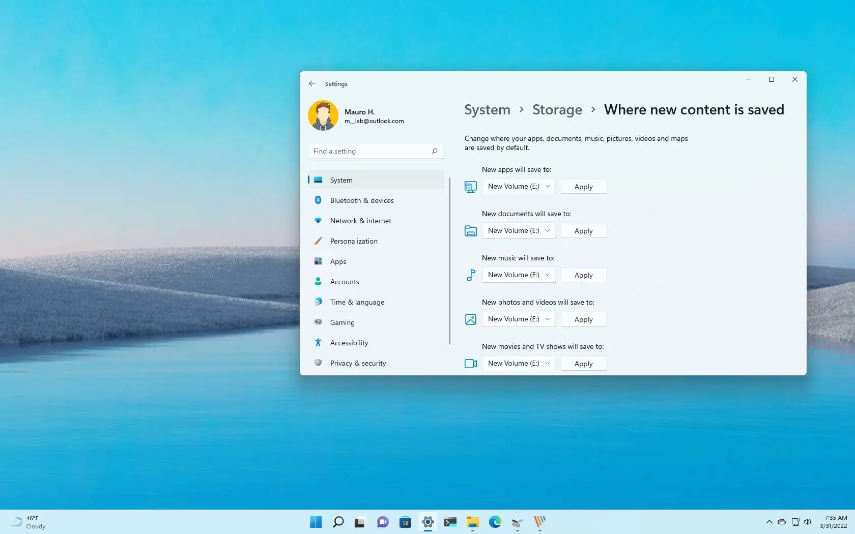 How to change default save locations on Windows 11 Pureinfotech
