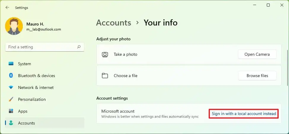 How To Switch From Microsoft Account To Local Account On Windows 11 ...