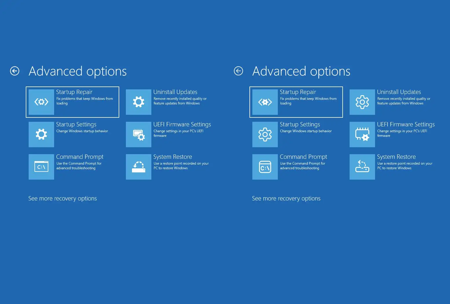 Windows 11 Updates Recovery Environment WinRE Iconography - Pureinfotech