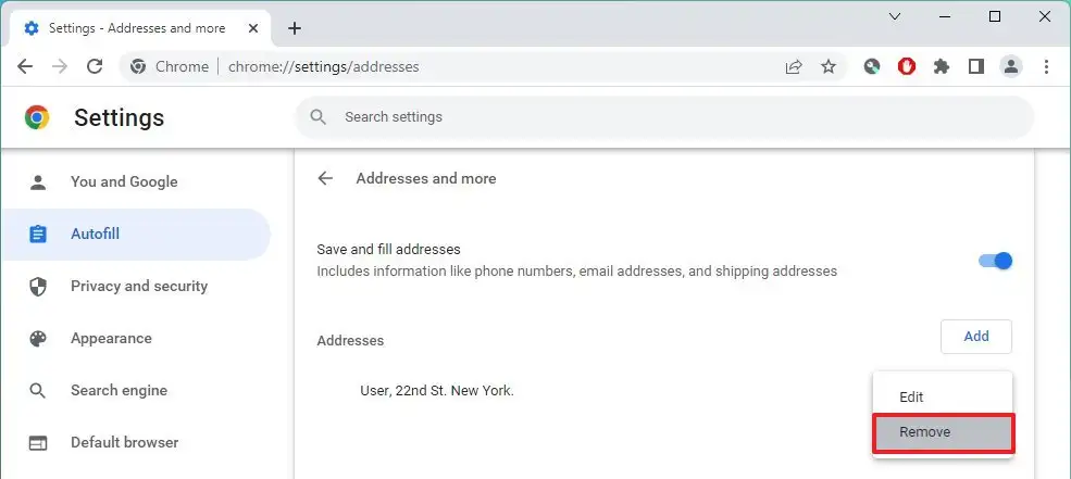 How To Delete Autofill Entries On Google Chrome - Pureinfotech