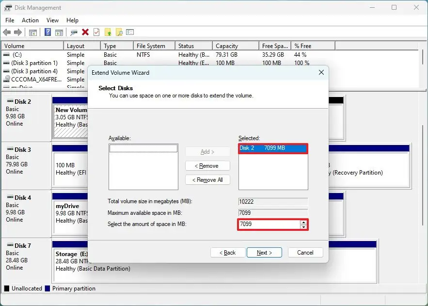 How to change partition size on Windows 11 - Pureinfotech