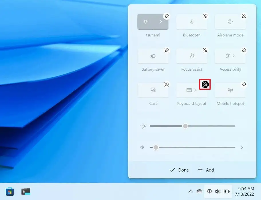 How to change Taskbar's System Tray Quick Settings buttons on Windows ...