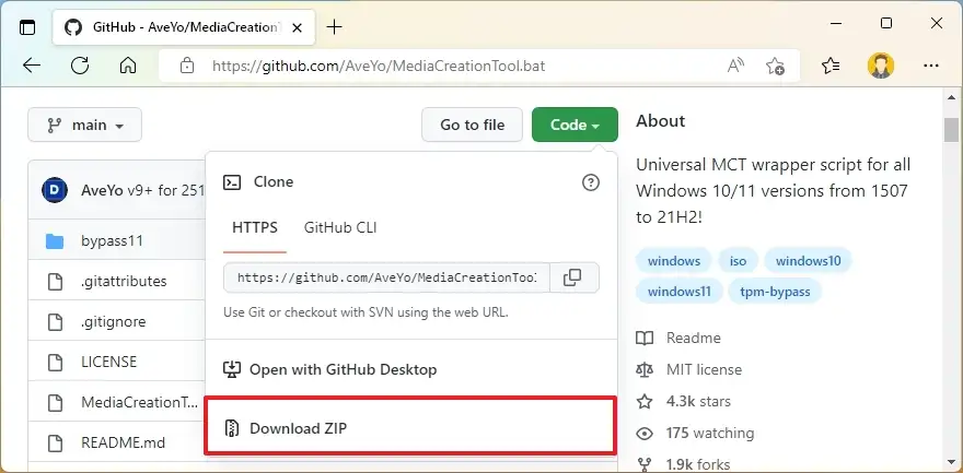 MediaCreationTool.bat download