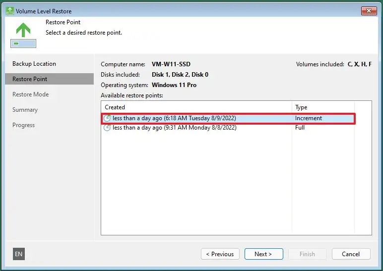 How to create full backup with Veeam on Windows 11 Pureinfotech