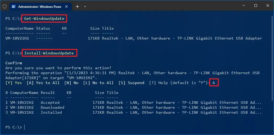 How To Install Windows 10 Update Using PowerShell - Pureinfotech