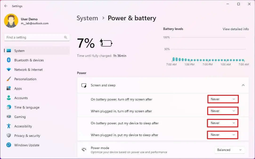 How To Change Sleep Settings On Windows 11 - Pureinfotech