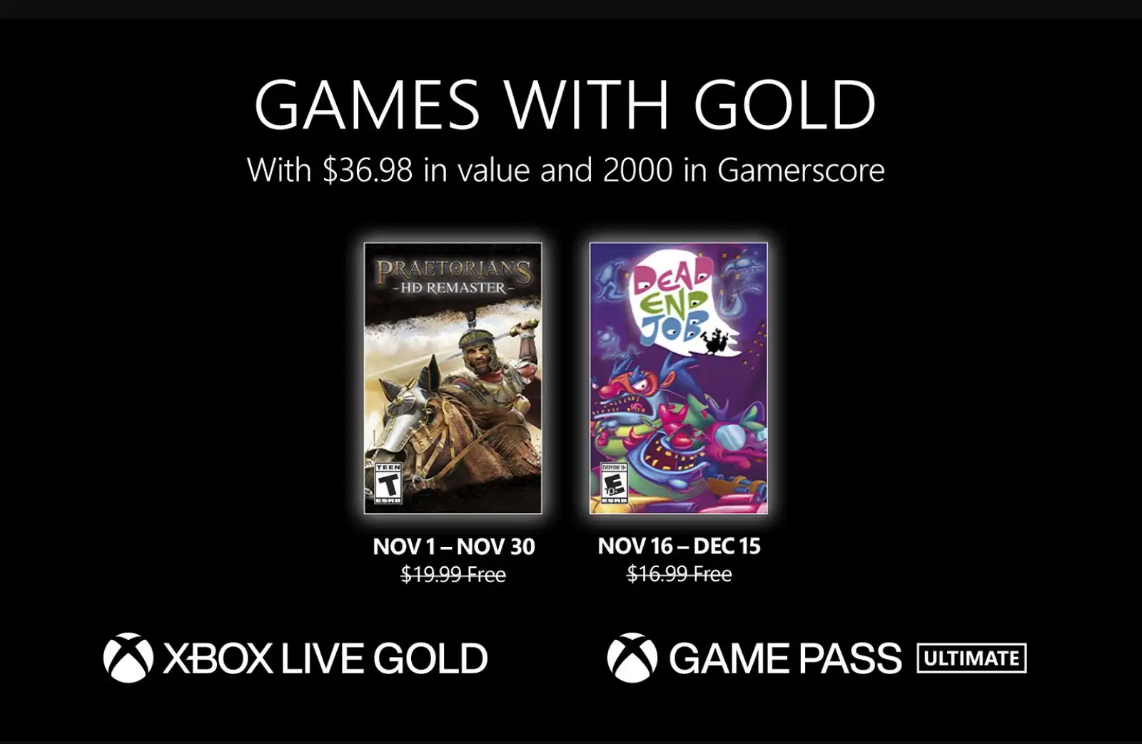 Xbox Games with Gold for November 2022 Pureinfotech