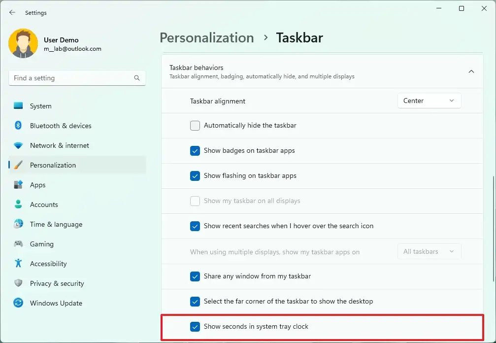 How to show seconds in taskbar clock on windows 11 pureinfotech