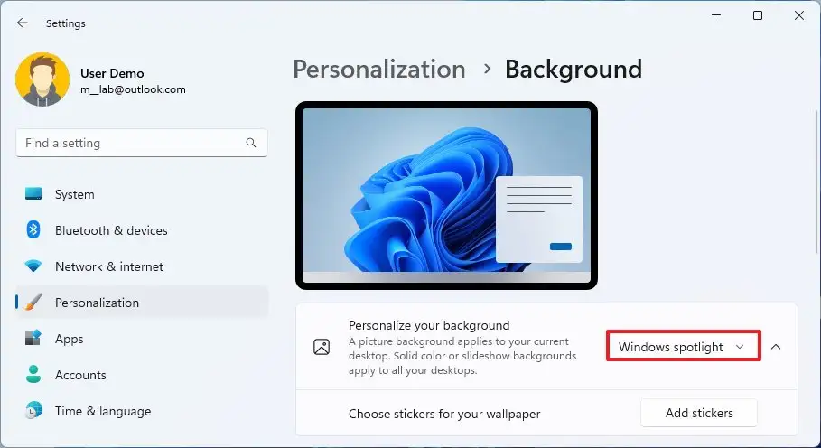 change wallpaper daily automatically windows 11