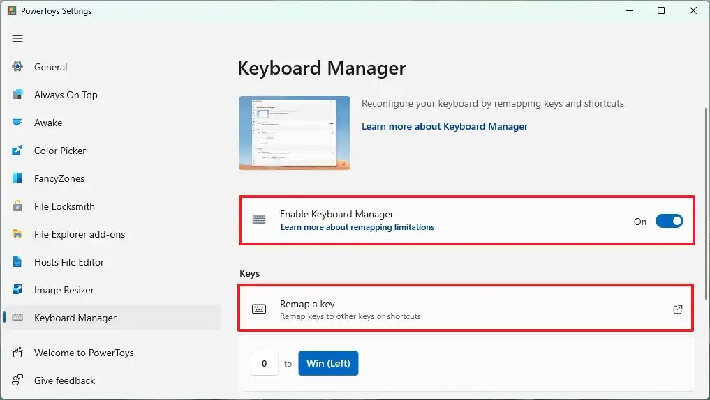 Enable Keyboard Manager Windows 11.webp