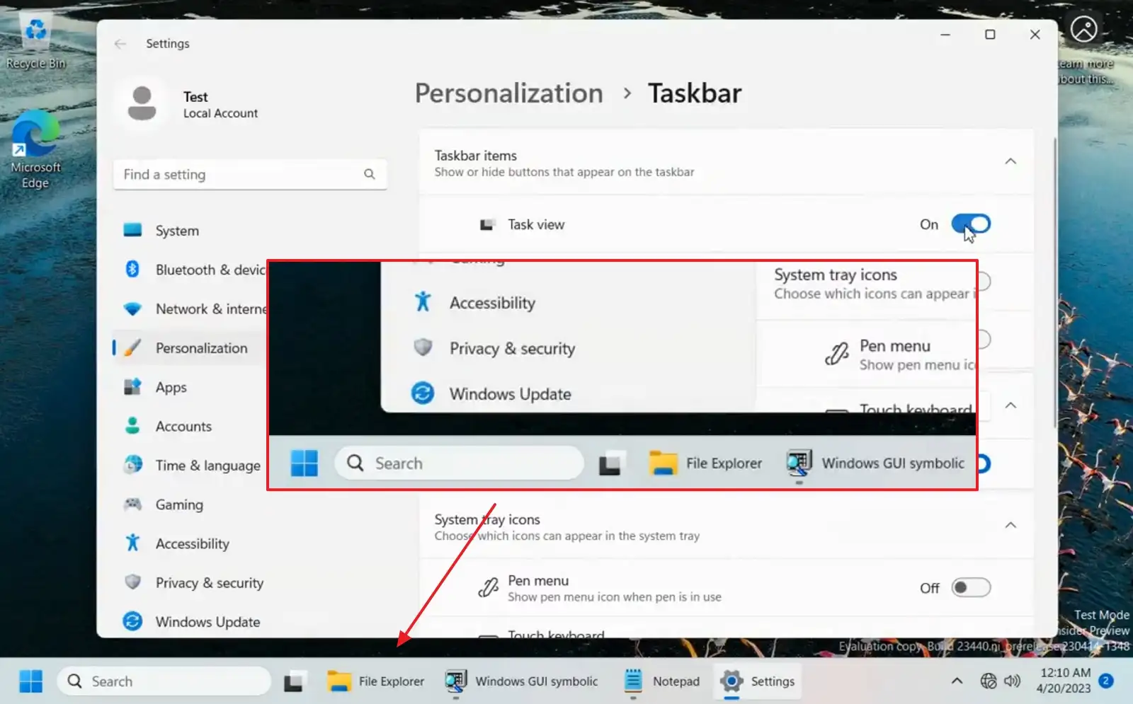 Taskbar Labels Windows 11