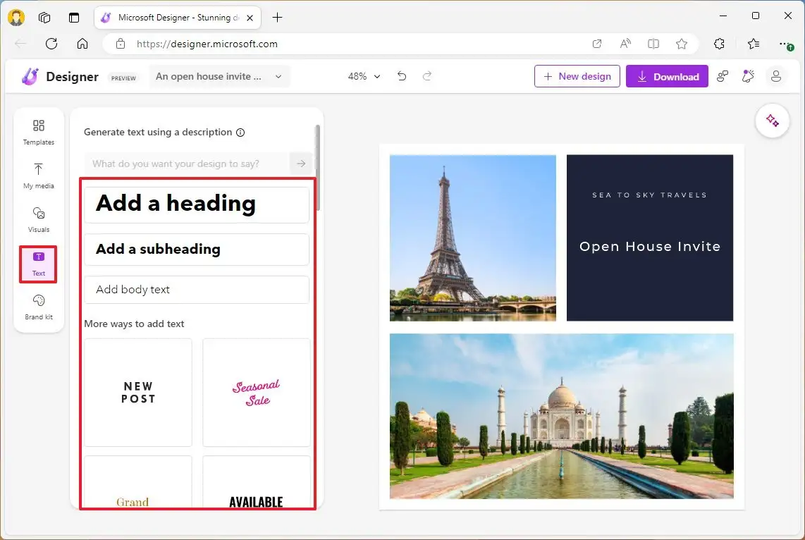 How To Use Microsoft Designer To Create Graphics Pureinfotech How To Use Microsoft Designer To Create Graphics Pureinfotech