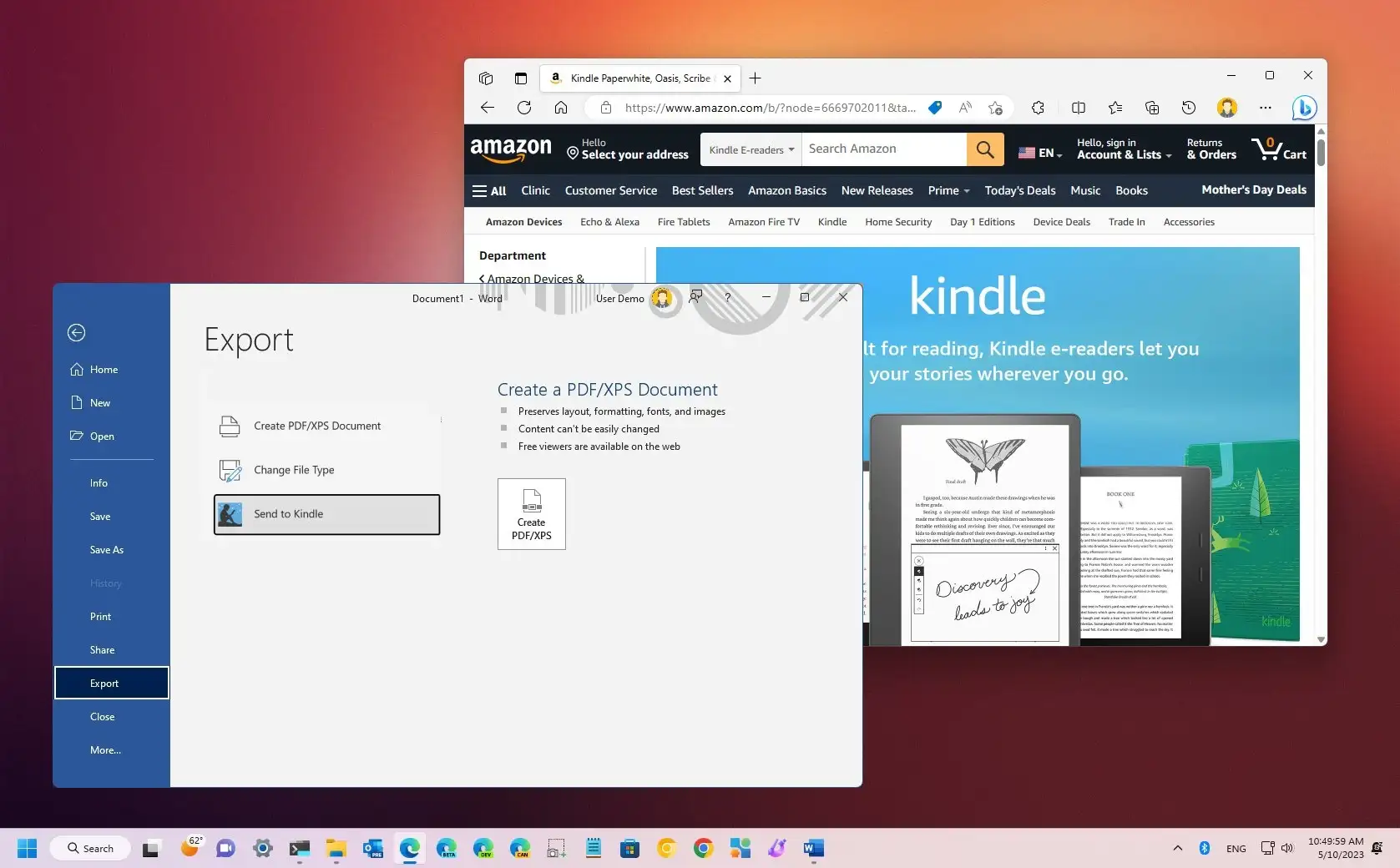 How To Send Word Documents To Amazon Kindle On Windows 11 Pureinfotech