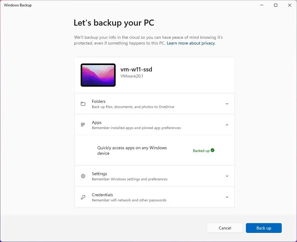 Windows 11 Gets New Cloud Based Backup App Pureinfotech