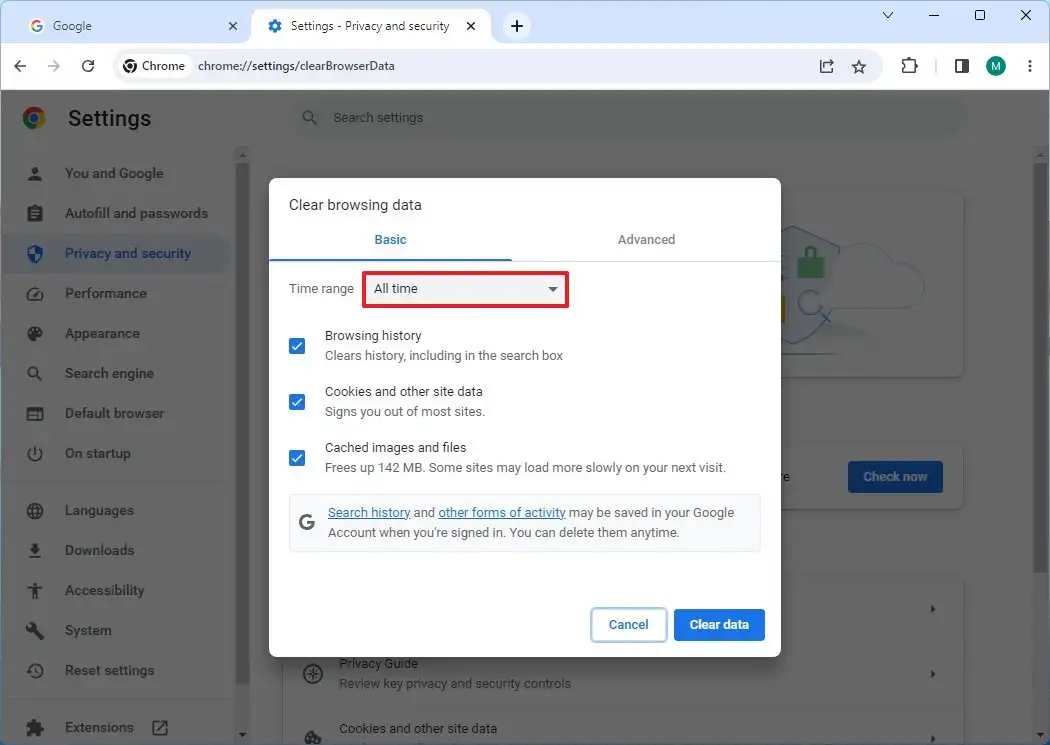 How to clear Google Chrome cache and cookies on Windows 11 - Pureinfotech