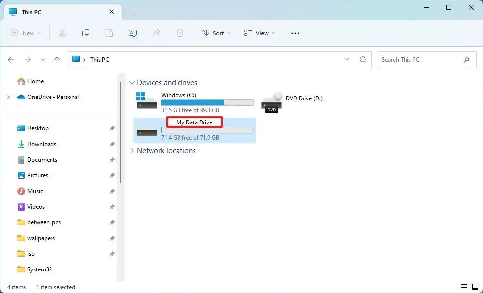 How To Change Drive Volume Label Name On Windows 11 - Pureinfotech