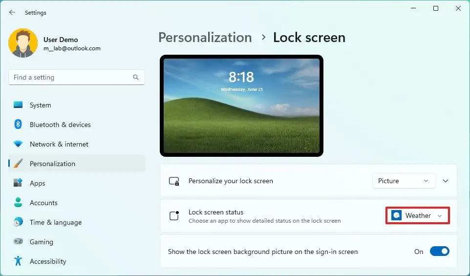 how-to-show-weather-on-lock-screen-on-windows-11-pureinfotech