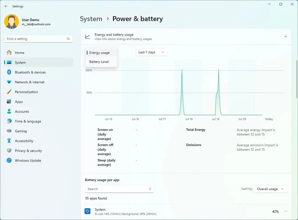 How To Enable New Energy And Battery Usage Settings On Windows 11 Pureinfotech 6554