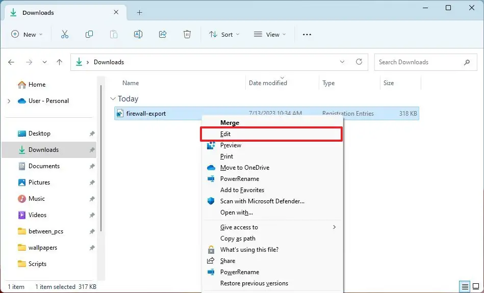 How to export and import individual firewall rules on Windows 11 Pureinfotech