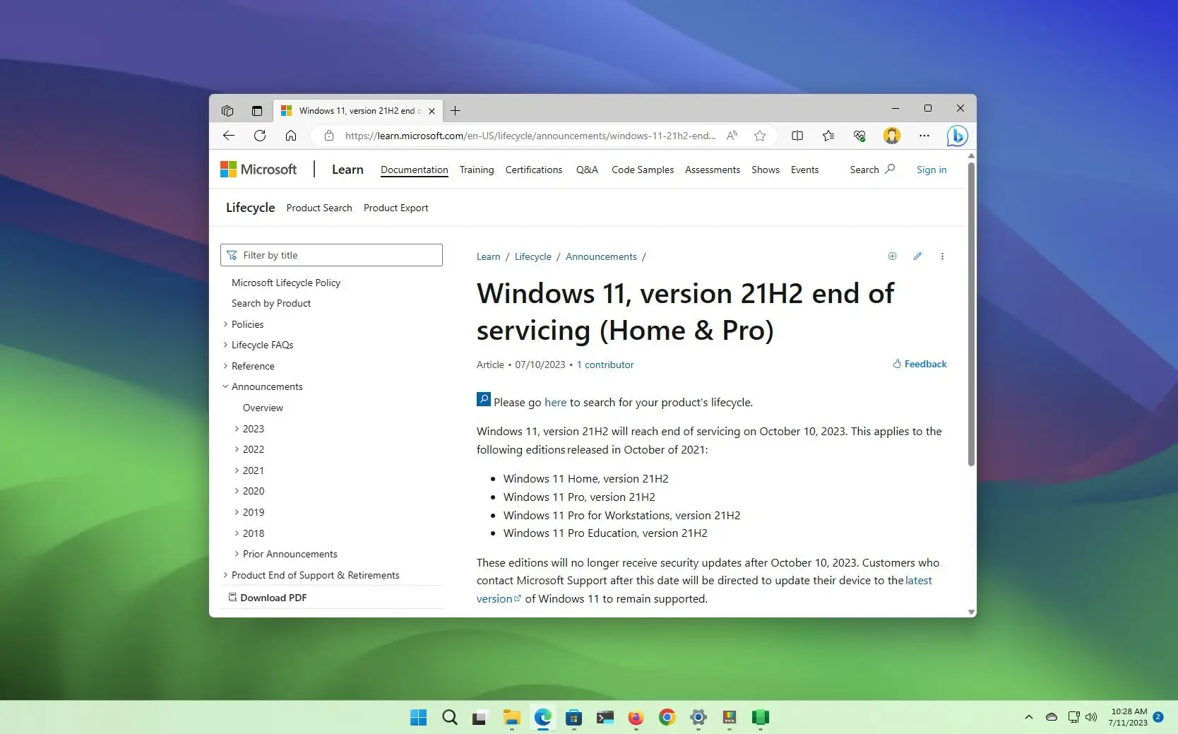 Windows 11 21H2 Reached End Of Support On October 10 2023 Pureinfotech Windows 11 21H2 Reached End Of Support On October 10 2023 Pureinfotech