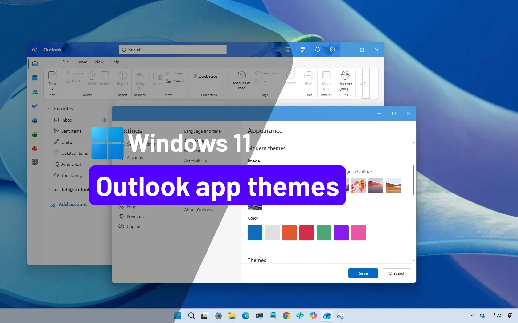 How to change new Outlook app theme on Windows 11 - Pureinfotech