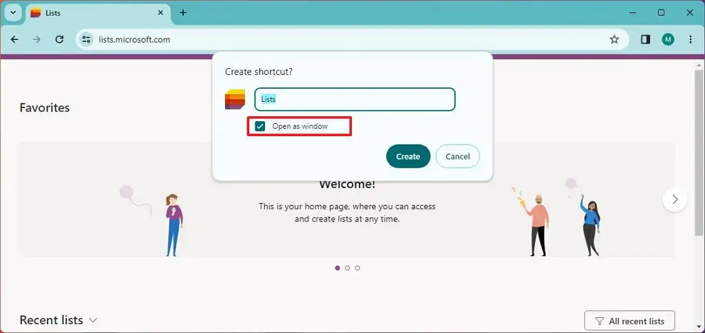 How to install Microsoft Lists web app on Windows 11, 10 - Pureinfotech