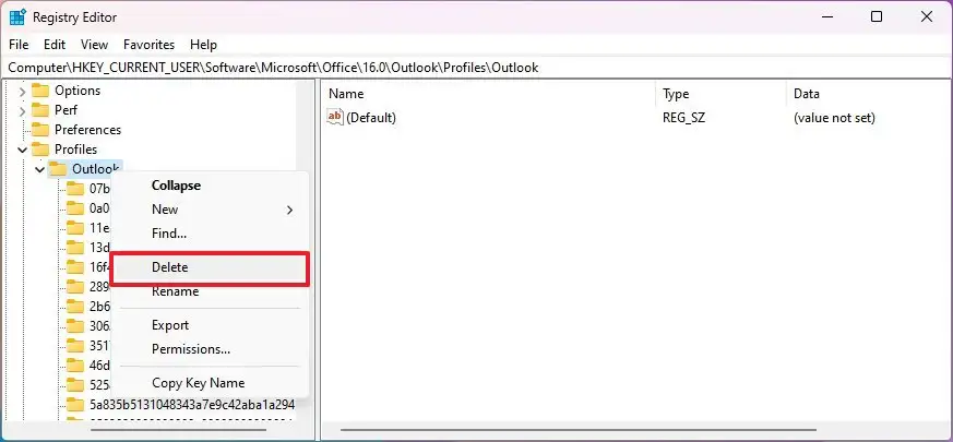 Naprawa rejestru Otwieranie programu Outlook