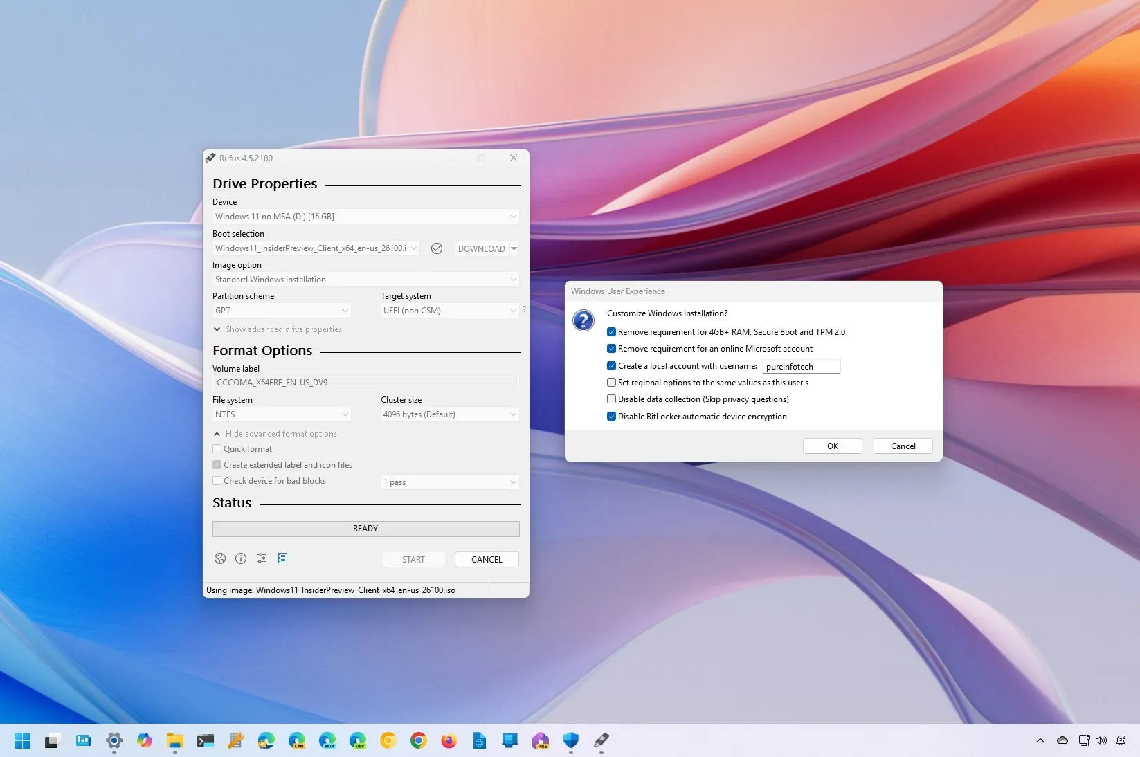 How to use Rufus to create bootable Windows 11 24H2 USB - Pureinfotech