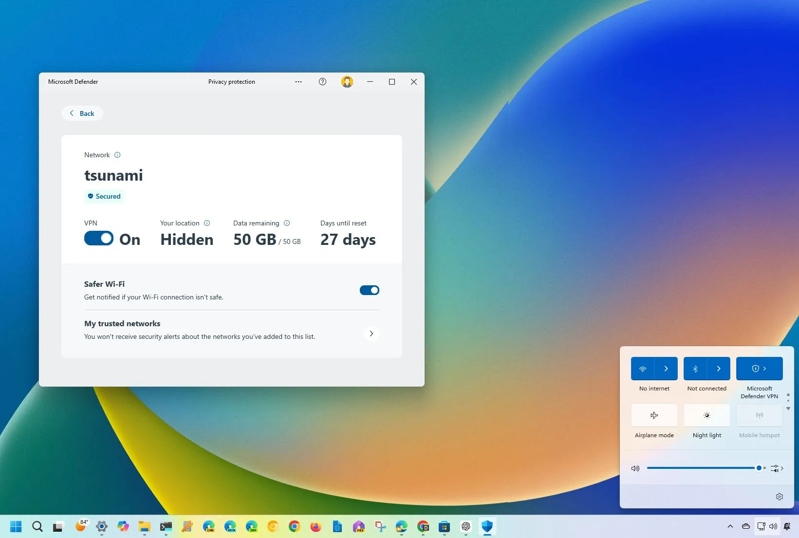 How to enable free defender vpn on your microsoft 365 subscription on