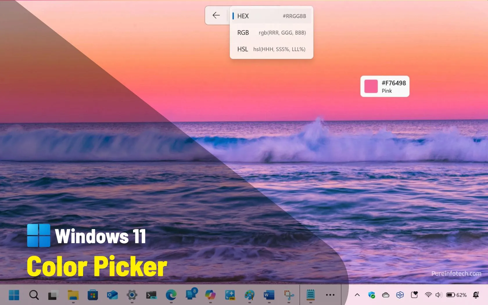 How To Pick HEX RGB HSL Color Codes From Any Pixel On Windows 11 