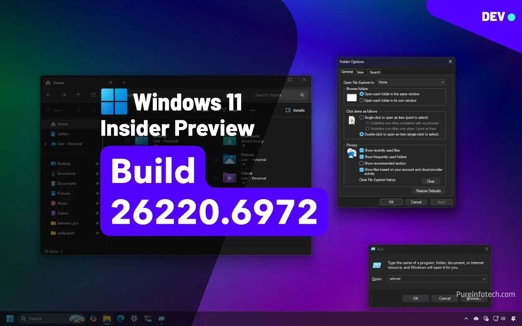 Build 26220.6972 (KB5067106) for Windows 11 25H2 brings more dark