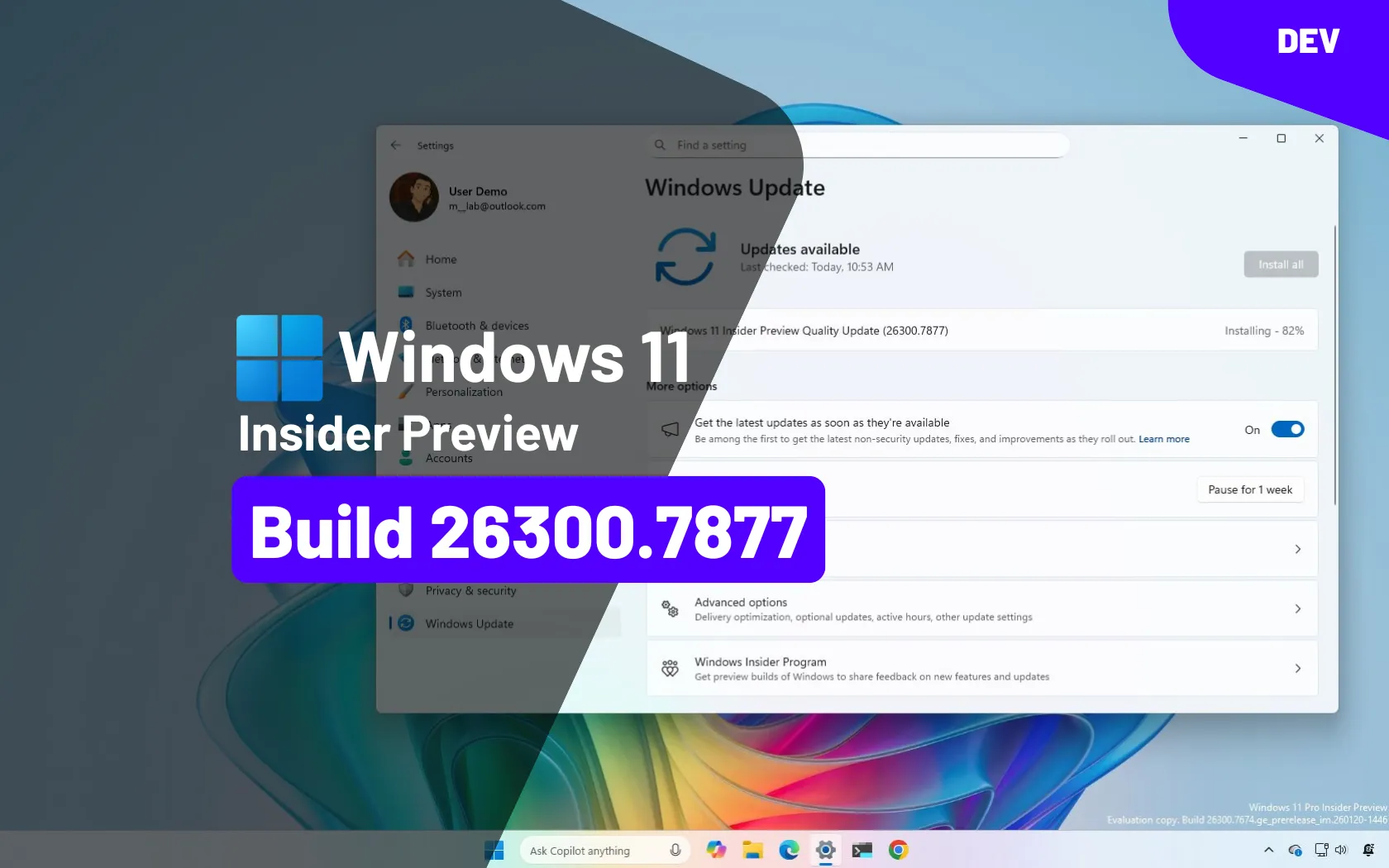 Build 26300.7877 (KB5077232) for Windows 11 26H2 add improved