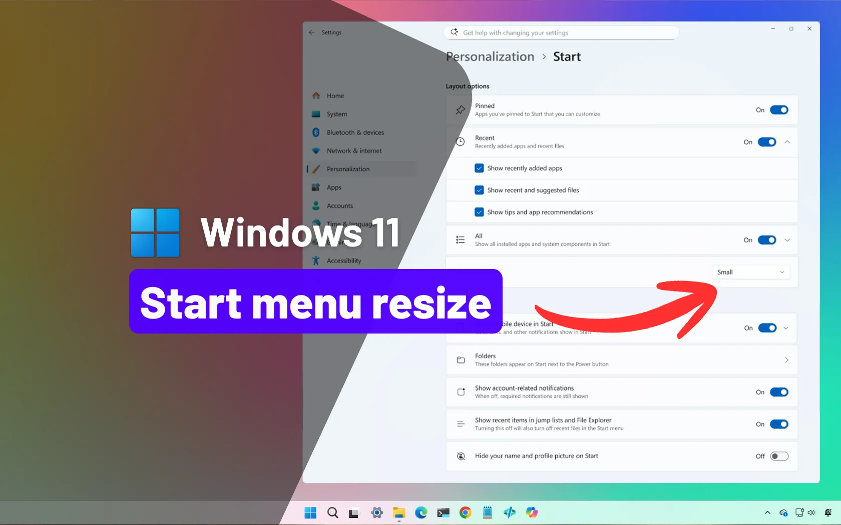 How to make Start menu smaller or larger on Windows 11 – no workarounds ...