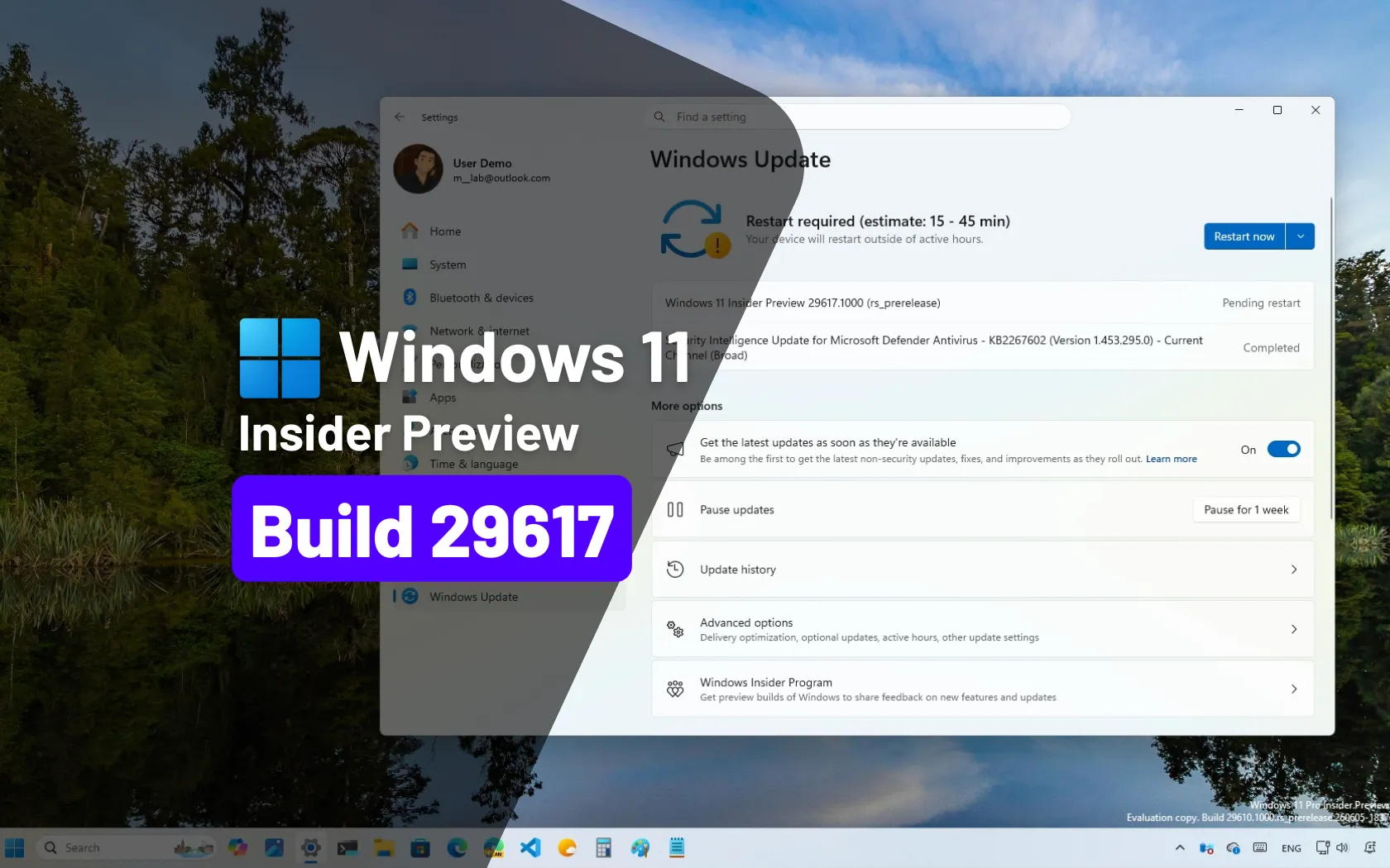 Build 29617 for Windows 11 arrives with system update changes and